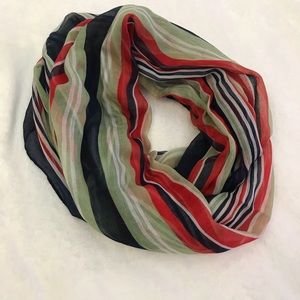 Tasha striped infinity scarf